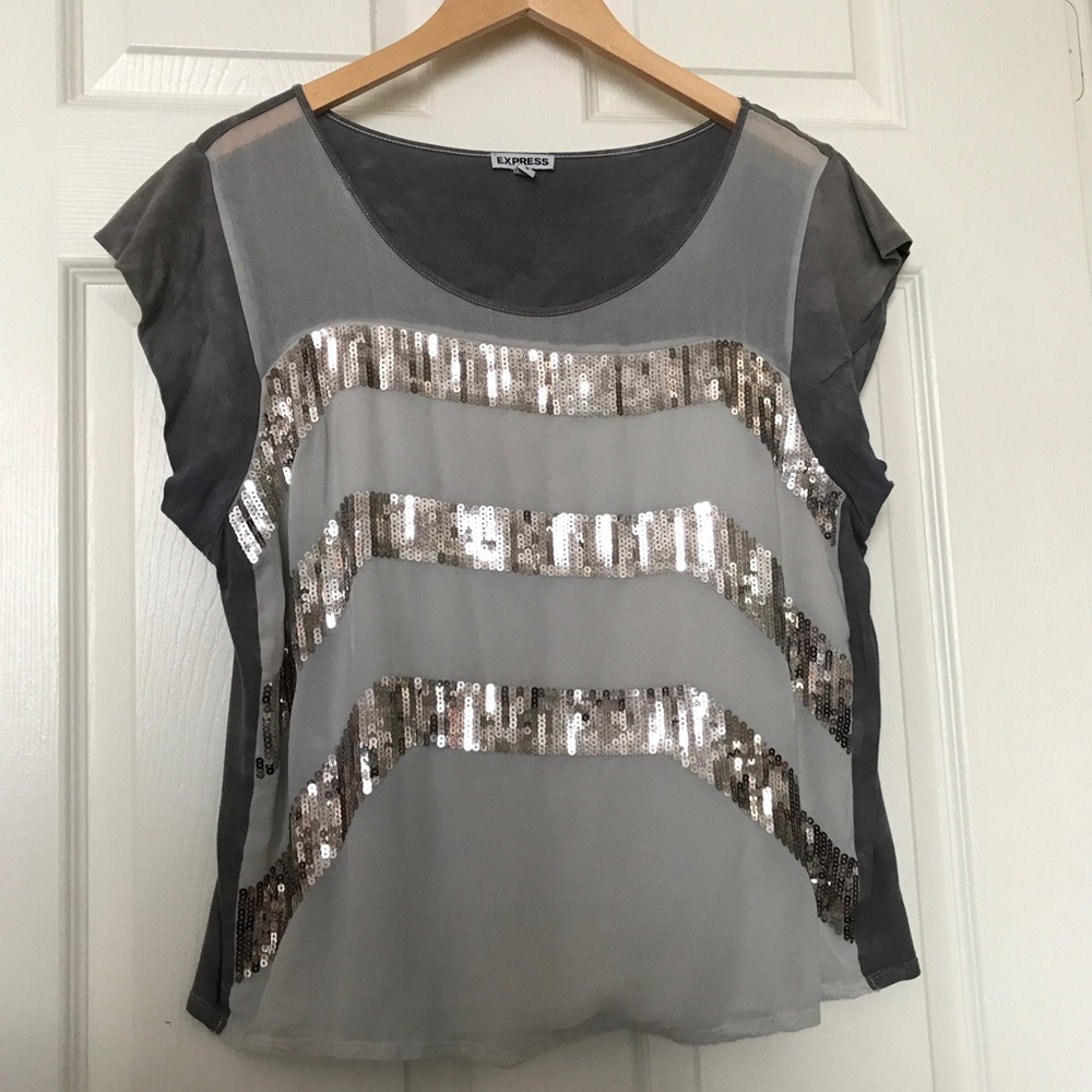 Express sequined top